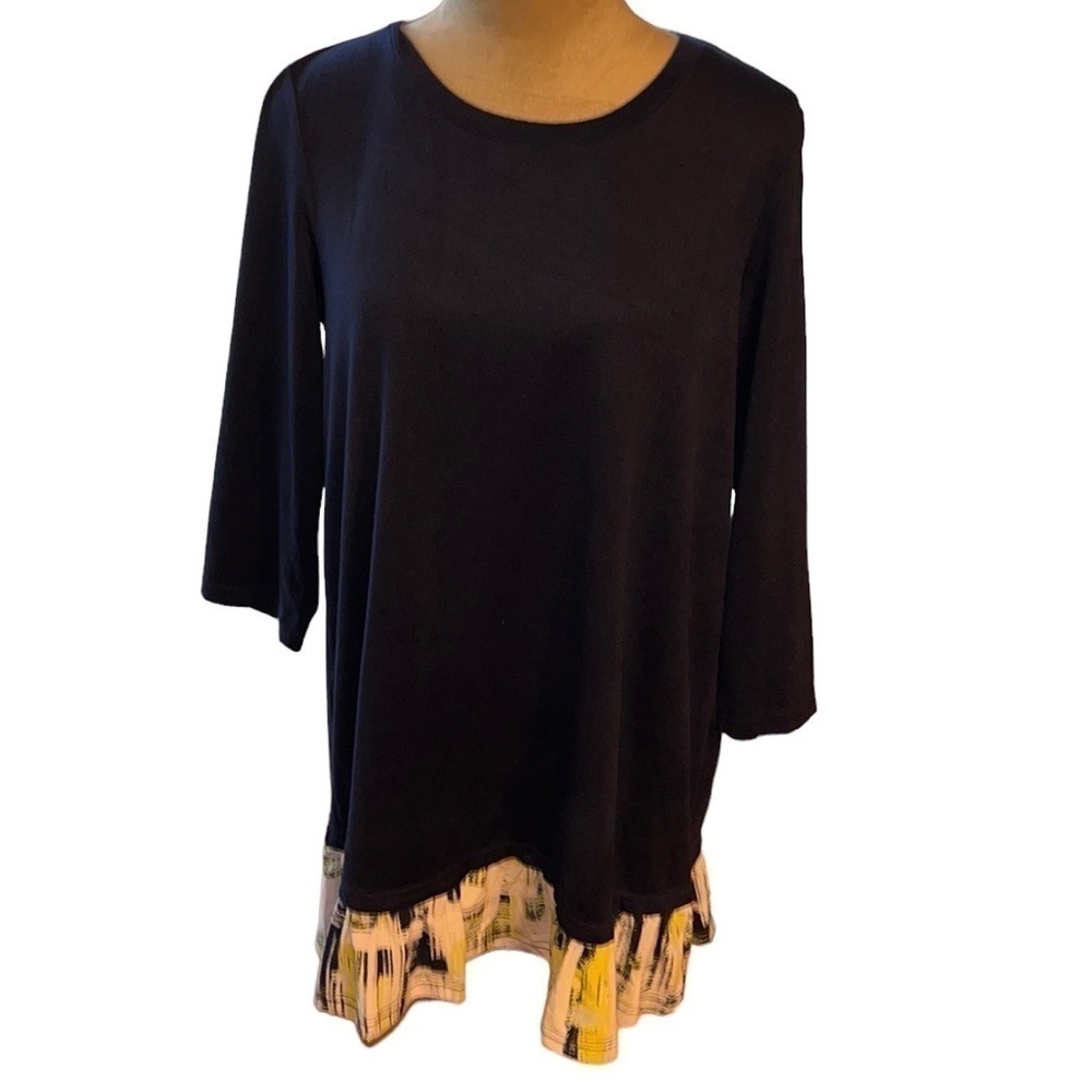 Nina Leonard women’s navy blue tunic Size Large